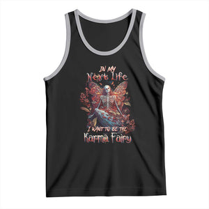 Gothic Skeleton Fairy Tank Top In My Next Life I Want To Be The Karma Fairy Butterfly Aesthetic TS02 Black Athletic Heather Print Your Wear