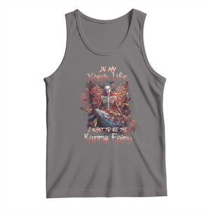 Gothic Skeleton Fairy Tank Top In My Next Life I Want To Be The Karma Fairy Butterfly Aesthetic TS02 Deep Heather Print Your Wear