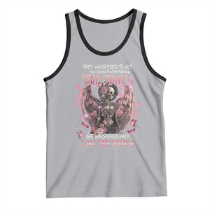 Gothic Skeleton Fairy Tank Top She Whispered Back I Am The Storm Dark Angel TS02 Athletic Heather Black Print Your Wear