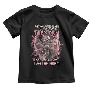 Gothic Skeleton Fairy Toddler T Shirt She Whispered Back I Am The Storm Dark Angel TS02 Black Print Your Wear
