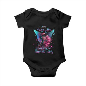 Gothic Skeleton Roses Baby Onesie In My Next Life I Want To Be The Karma Fairy TS02 Black Print Your Wear