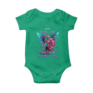 Gothic Skeleton Roses Baby Onesie In My Next Life I Want To Be The Karma Fairy TS02 Irish Green Print Your Wear
