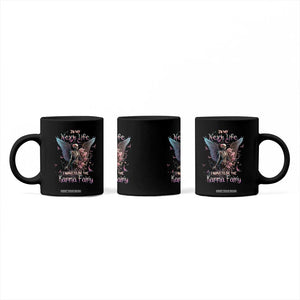 Gothic Skeleton Roses Coffee Mug In My Next Life I Want To Be The Karma Fairy Pink TS02 Print Your Wear