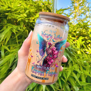 Gothic Skeleton Roses Glass Can In My Next Life I Want To Be The Karma Fairy TS02 Print Your Wear