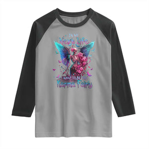 Gothic Skeleton Roses Raglan Shirt In My Next Life I Want To Be The Karma Fairy TS02 Sport Gray Black Print Your Wear