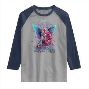 Gothic Skeleton Roses Raglan Shirt In My Next Life I Want To Be The Karma Fairy TS02 Sport Gray Navy Print Your Wear