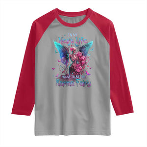 Gothic Skeleton Roses Raglan Shirt In My Next Life I Want To Be The Karma Fairy TS02 Sport Gray Red Print Your Wear