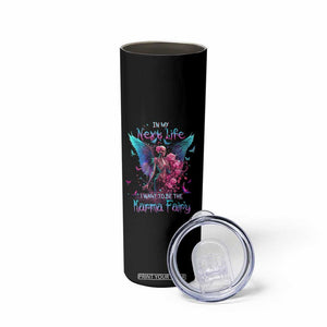 Gothic Skeleton Roses Skinny Tumbler In My Next Life I Want To Be The Karma Fairy TS02 Print Your Wear