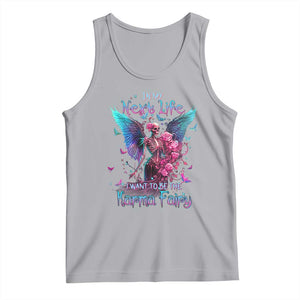Gothic Skeleton Roses Tank Top In My Next Life I Want To Be The Karma Fairy TS02 Athletic Heather Print Your Wear