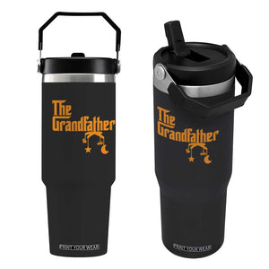 Grandfather Flip Straw Tumbler Funny Grandpa Fathers Day TS10 One Size: 30 oz Black Print Your Wear