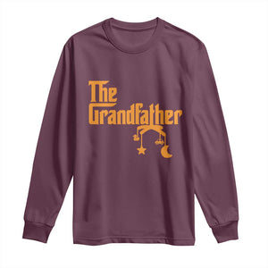 Grandfather Long Sleeve Shirt Funny Grandpa Fathers Day TS10 Maroon Print Your Wear