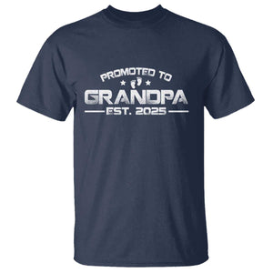 Grandpa Est 2025 T Shirt New Grandpa Father's Day Gift TS10 Navy Print Your Wear