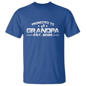 Grandpa Est 2025 T Shirt New Grandpa Father's Day Gift TS10 Royal Blue Print Your Wear