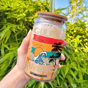 Gulf Of USA Glass Can Funny Beach Summer Vacation Retro Vintage TS10 Print Your Wear