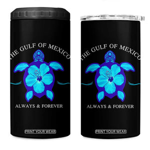 Gulf of Mexico 4 in 1 Can Cooler Tumbler Texas Alabama Florida Beach Mexican Always And Forever TS10 One Size: 16 oz Black Print Your Wear