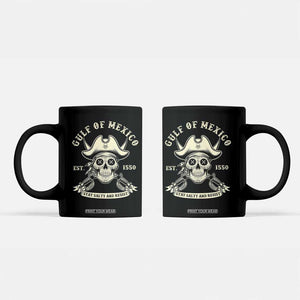 Gulf of Mexico Pirate Sugar Skull Coffee Mug Est 1550 Stay Salty And Resist TS02 Black Print Your Wear