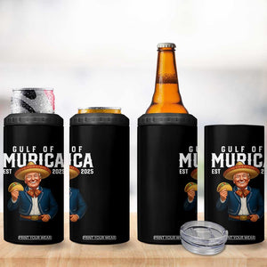 Gulf of Murica Est. 2025 4 in 1 Can Cooler Tumbler Funny Trump Sombrero Taco Parody TS02 Print Your Wear