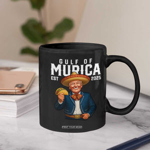 Gulf of Murica Est. 2025 Coffee Mug Funny Trump Sombrero Taco Parody TS02 Print Your Wear
