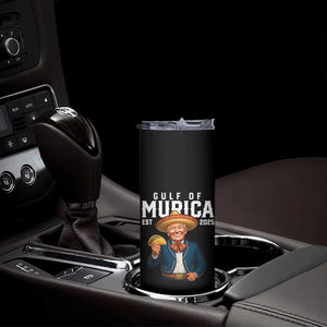 Gulf of Murica Est. 2025 Skinny Tumbler Funny Trump Sombrero Taco Parody TS02 Print Your Wear