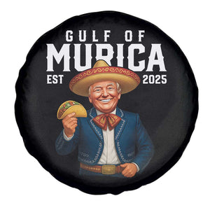 Gulf of Murica Est. 2025 Spare Tire Cover Funny Trump Sombrero Taco Parody TS02 Print Your Wear