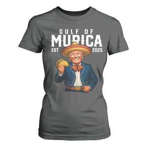 Gulf of Murica Est. 2025 T Shirt For Women Funny Trump Sombrero Taco Parody TS02 Dark Heather Print Your Wear