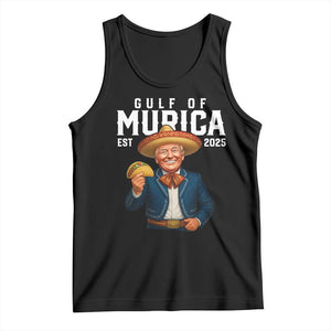 Gulf of Murica Est. 2025 Tank Top Funny Trump Sombrero Taco Parody TS02 Black Print Your Wear