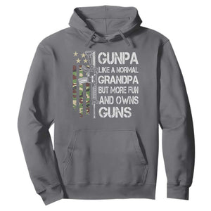 Gunpa Hoodie Guns Grandpa More Fun Camo American Flag USA Camouflage TS10 Charcoal Print Your Wear