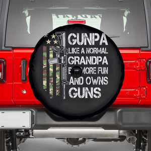 Gunpa Spare Tire Cover Guns Grandpa More Fun Camo American Flag USA Camouflage TS10 Black Print Your Wear
