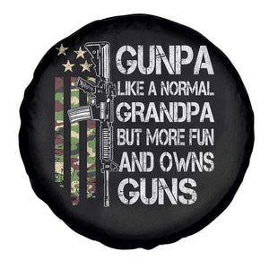 Gunpa Spare Tire Cover Guns Grandpa More Fun Camo American Flag USA Camouflage TS10 Print Your Wear