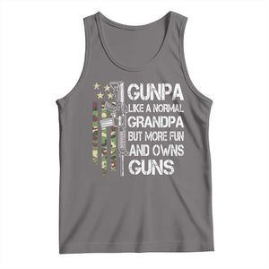 Gunpa Tank Top Guns Grandpa More Fun Camo American Flag USA Camouflage TS10 Deep Heather Print Your Wear