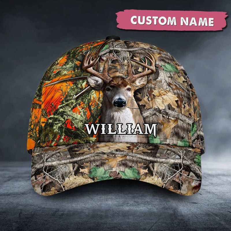 Personalized Deer Hunting Classic Cap Camo CTM Classic Cap Universal Fit Custom - Printyourwear