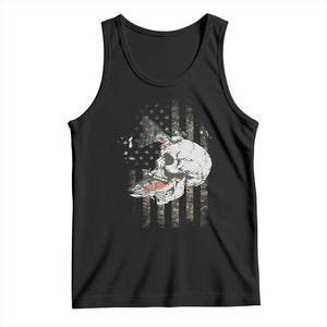 Halloween Fishing Skeleton Skull Tank Top American Flag Camo Fish Skull Fisherman Gifts TS10 Black Print Your Wear