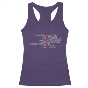 Hamilton Eliza Jefferson Angelica & Burr Names Racerback Tank Top TS10 Purple Print Your Wear