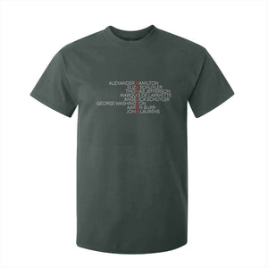Hamilton Eliza Jefferson Angelica & Burr Names T Shirt For Kid TS10 Dark Forest Green Print Your Wear