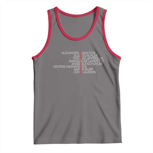 Hamilton Eliza Jefferson Angelica & Burr Names Tank Top TS10 Deep Heather Red Print Your Wear