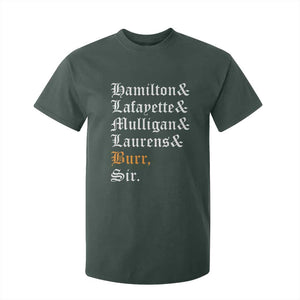 Hamilton Laurens Lafayette Mulligan Burr Sir T Shirt For Kid TS10 Dark Forest Green Print Your Wear