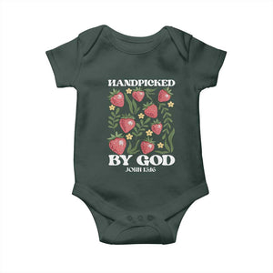 Handpicked By God Baby Onesie Religious Christian Bible Verse Strawberries TS11 Print Your Wear