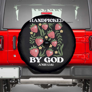 Handpicked By God Spare Tire Cover Religious Christian Bible Verse Strawberries TS11 Black Print Your Wear