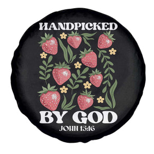 Handpicked By God Spare Tire Cover Religious Christian Bible Verse Strawberries TS11 Print Your Wear