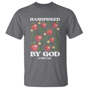 Handpicked By God T Shirt Religious Christian Bible Verse Strawberries TS11 Charcoal Print Your Wear