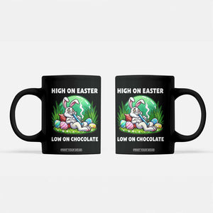 Happy 420 Easter Coffee Mug Funny Bunny Marijuana Cannabis Weed TS02 Black Print Your Wear