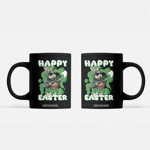 Happy 420 Easter Coffee Mug Funny Smoking Easter Bunny TS02 Black Print Your Wear