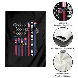 Happy 4th of July American Flag Fireworks Garden Flag TS02 Print Your Wear