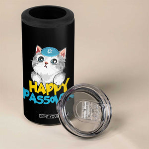 Happy Passover Cute Cat 4 in 1 Can Cooler Tumbler Seder Jewish Pesach TS02 Print Your Wear