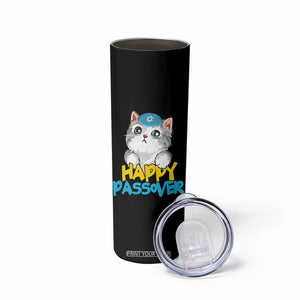 Happy Passover Cute Cat Skinny Tumbler Seder Jewish Pesach TS02 Print Your Wear