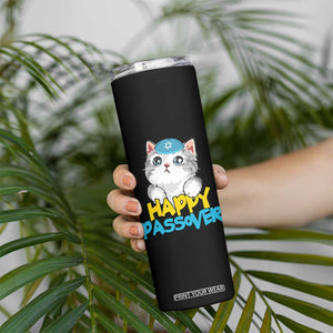 Happy Passover Cute Cat Skinny Tumbler Seder Jewish Pesach TS02 Print Your Wear