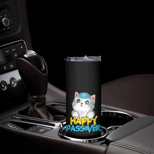 Happy Passover Cute Cat Skinny Tumbler Seder Jewish Pesach TS02 Print Your Wear