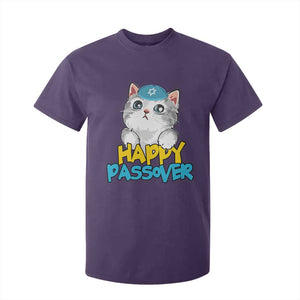 Happy Passover Cute Cat T Shirt For Kid Seder Jewish Pesach TS02 Purple Print Your Wear