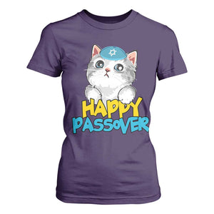 Happy Passover Cute Cat T Shirt For Women Seder Jewish Pesach TS02 Purple Print Your Wear