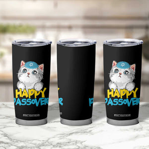 Happy Passover Cute Cat Tumbler Cup Seder Jewish Pesach TS02 Print Your Wear
